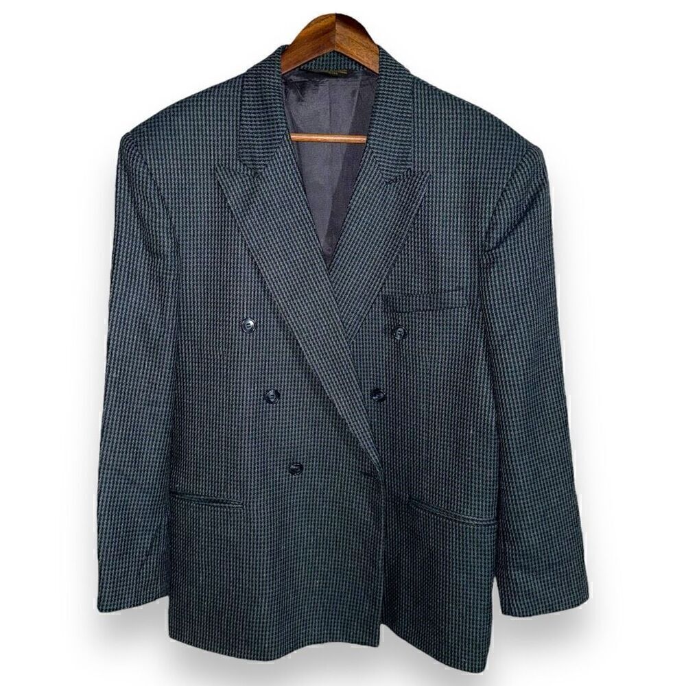 80s Paul Rodon Teal Silk Blend Made in USA Sportcoat 42R